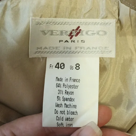 Vintage pencil skirt khaki - Picture 4 of 5